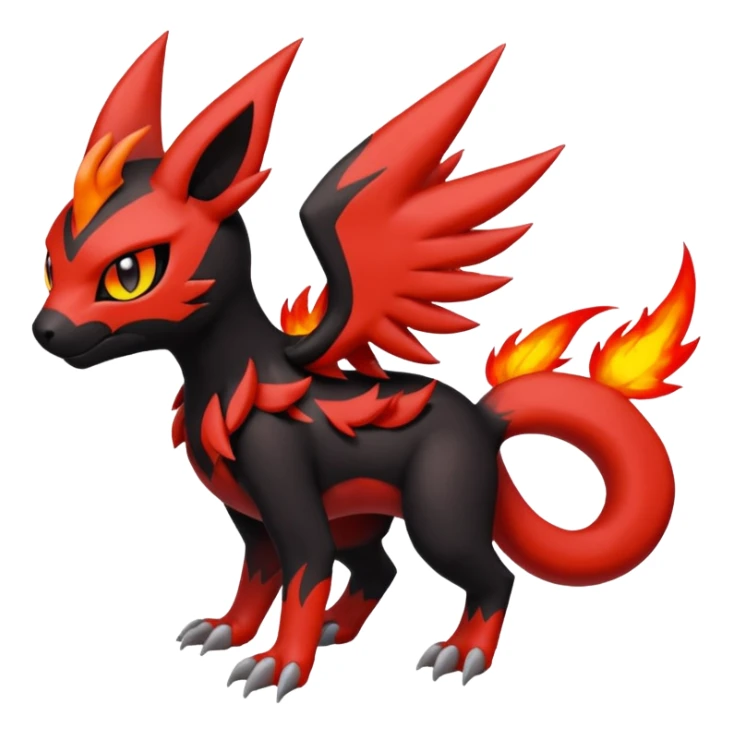 Meloetta-Litten-Guilmon-Darkrai-Pokémon-Fakémon-fusion-hybrid-creature sticker