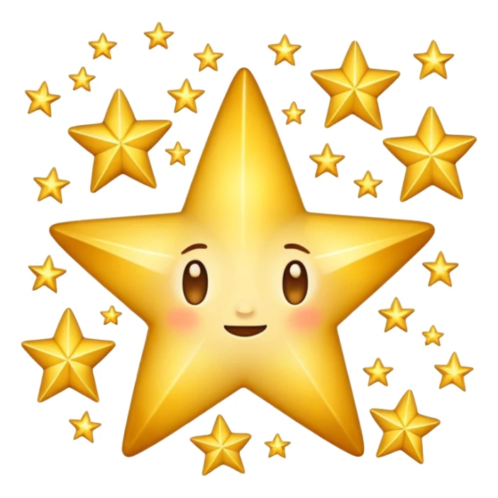golden stars sticker