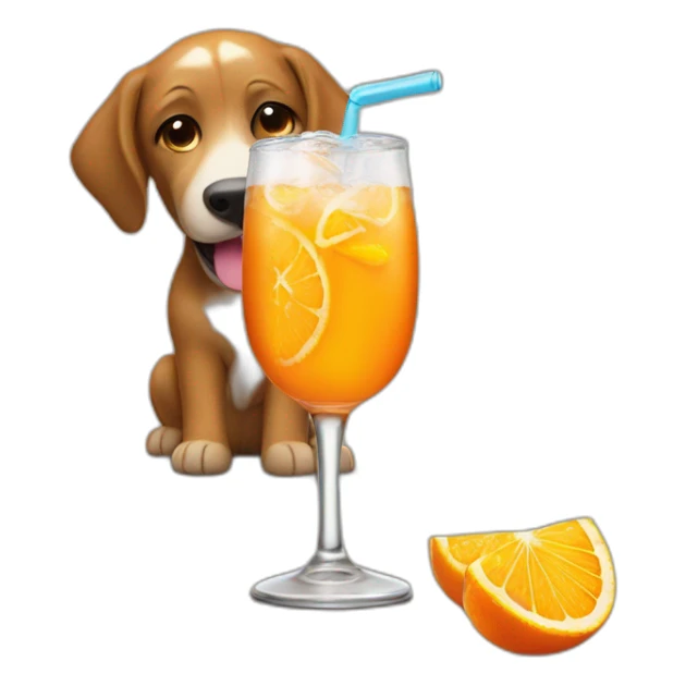 Un chien drink a fanta sticker