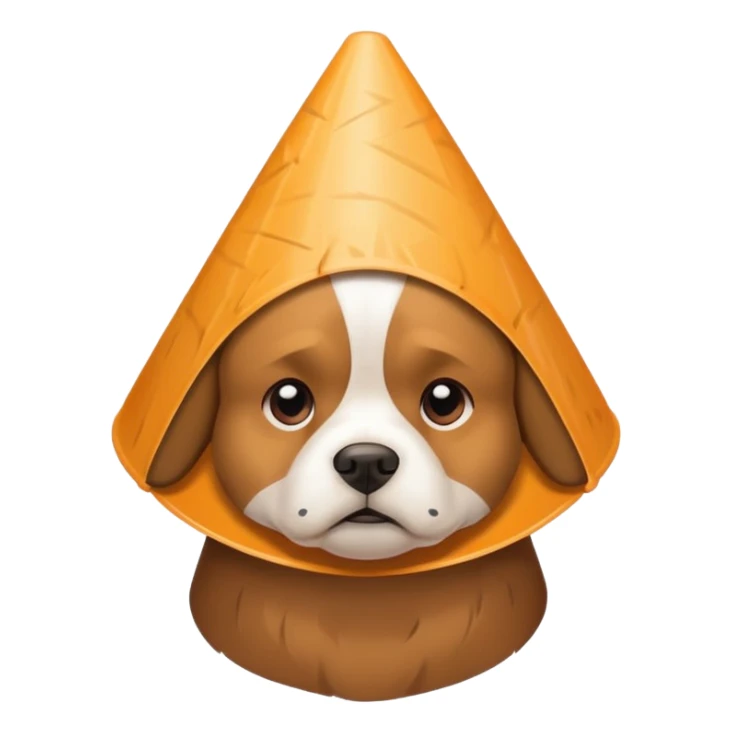 Dog wearing the cone of shame  sticker