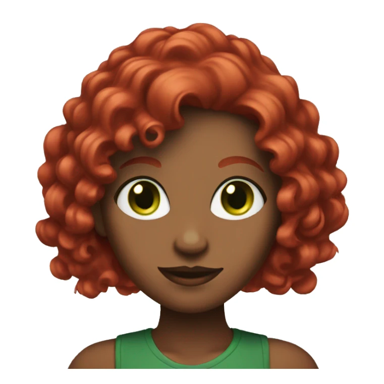 women with ruby hair and green eyes sticker