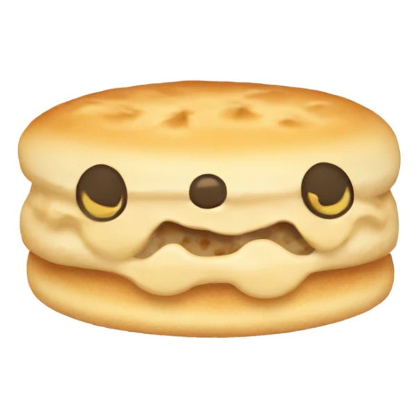 round kawaii crumpet sticker