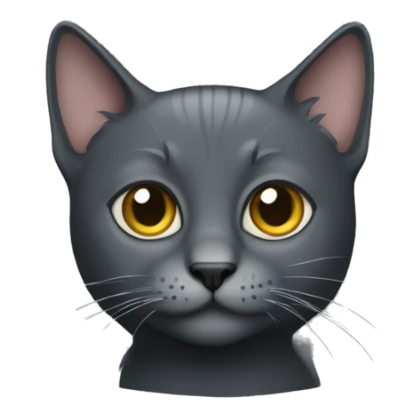 dark grey cat sticker