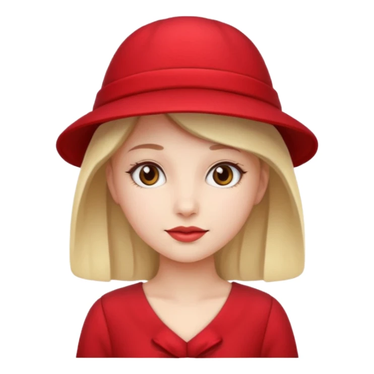 red hat and red dress girl sticker