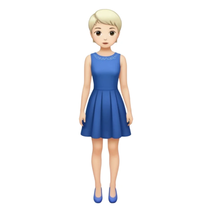 woman full body standing short pixie hair sticker