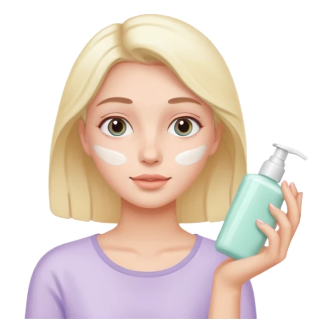 cute pastel colors skin care sticker