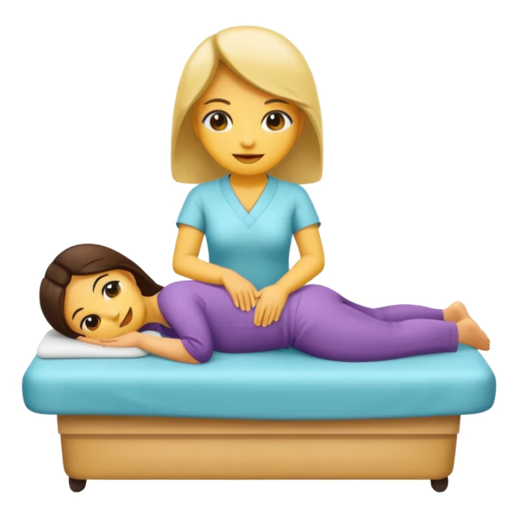 emoji at a massage parlor sticker