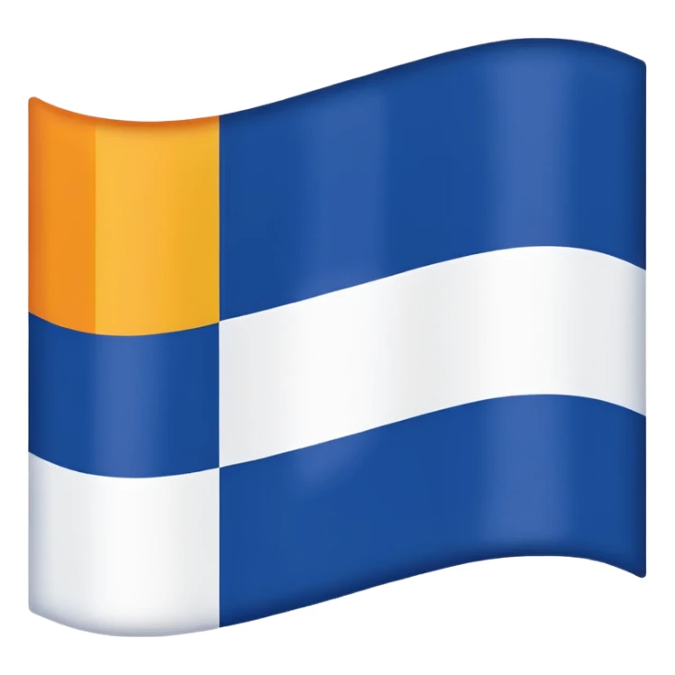 A flag whit darkblue, blue, white, yellow and orange and has 5 stripes white in the middle, blue in next to white left, yellow next to white right, orange next to yellow right, dark blue next to blue left💙🩵🤍💛🧡 sticker