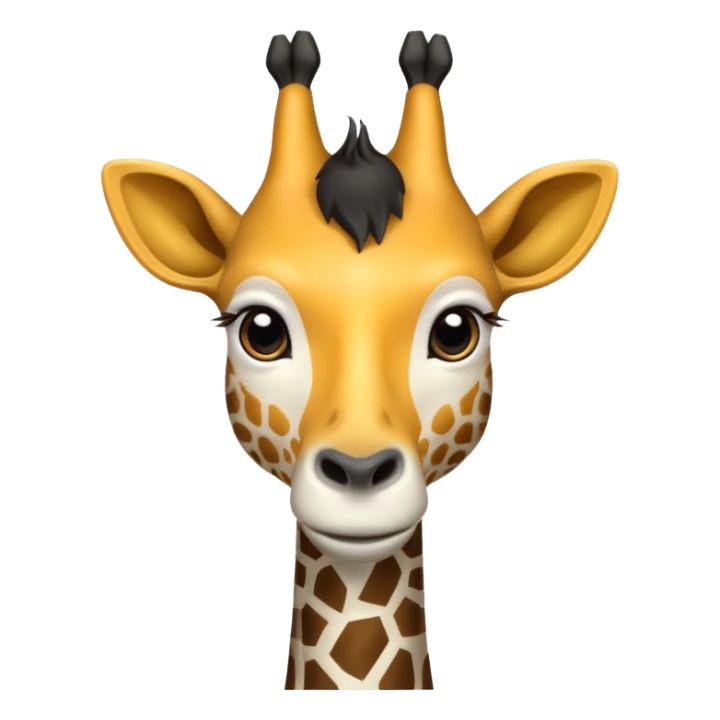 Girafe noir et blanc juste avec des traits pour la délimitation  sticker