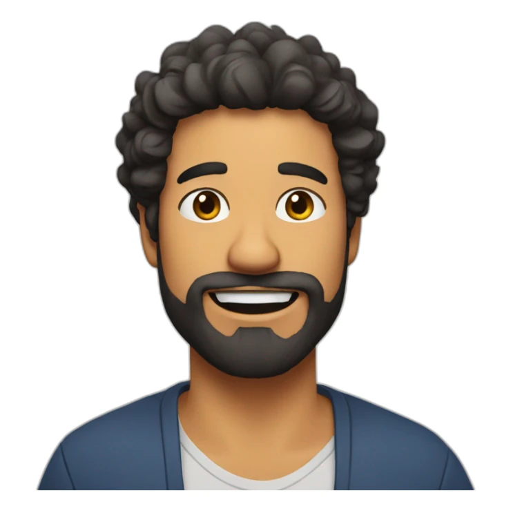 Brazilian Voice Actor Jefferson Melo, bearded sticker