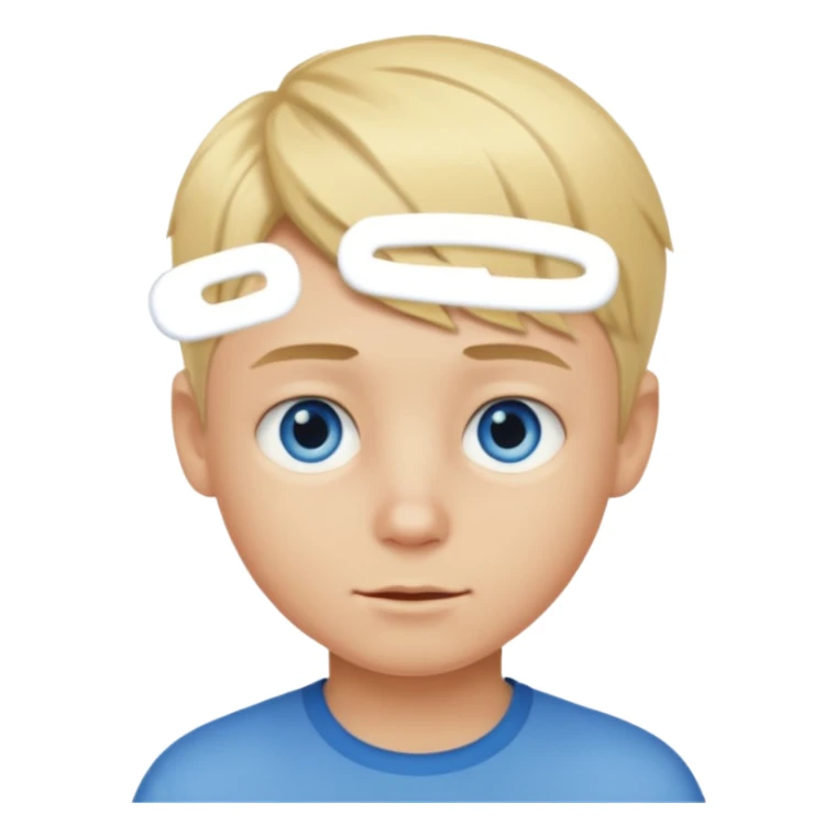 blond boy with short hair  sticker