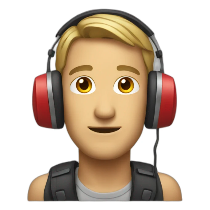 man headphone sticker