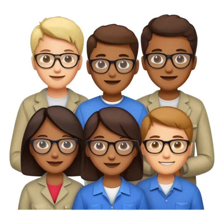 Software Engineering team (multi sex and ethnicity, relax) sticker