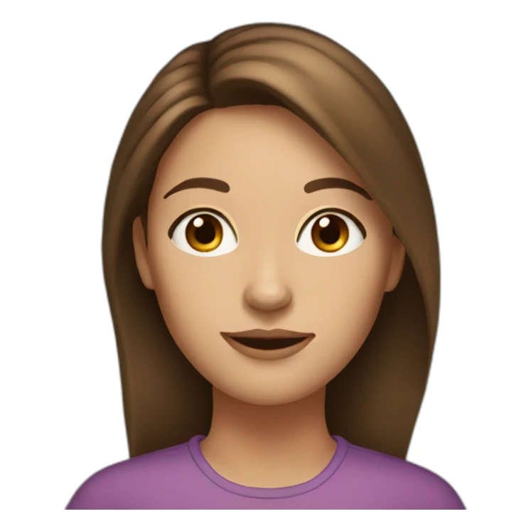 34 year old woman, brown hair and eyes sticker