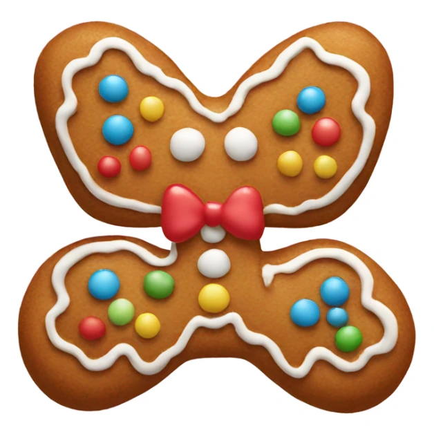 Gingerbread bow sticker
