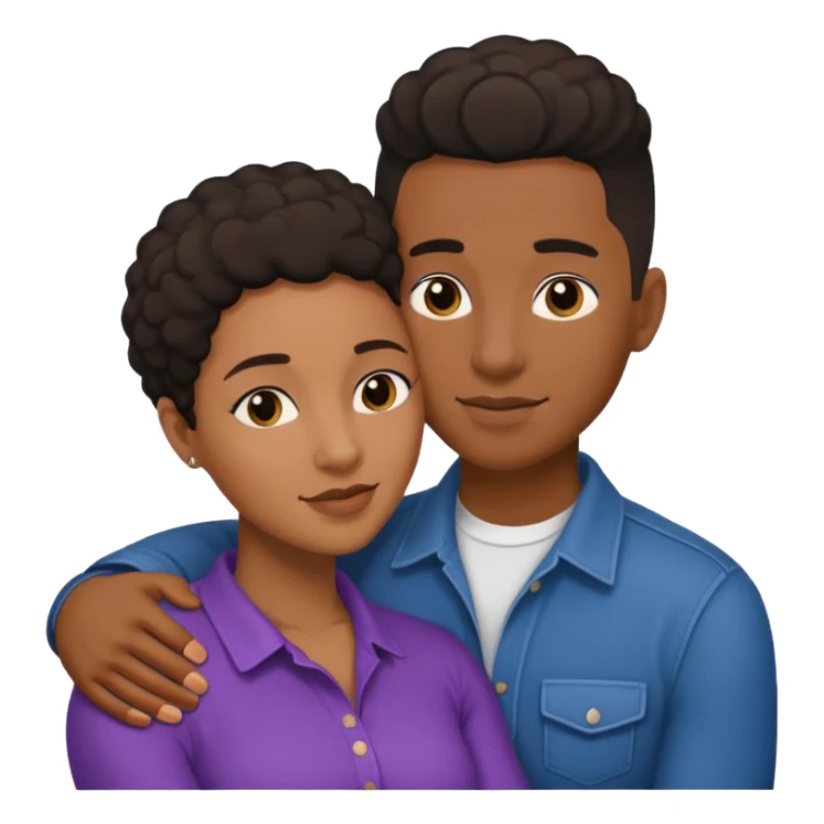 Black lesbian couple with one masculine and one feminine sticker
