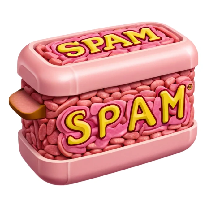 art sculpture made of spam meat sticker