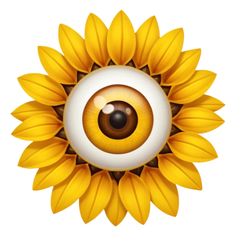 Un girasol y un ojo sticker