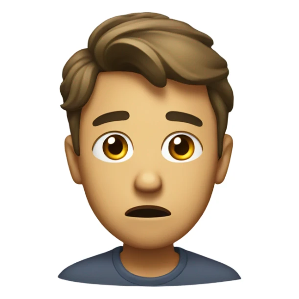 A confused emoji with wide eyes sticker
