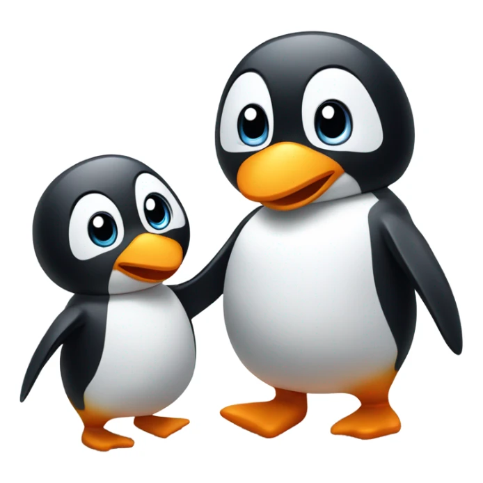 Penguin dancing with his girlfriend on Valentine’s Day  sticker