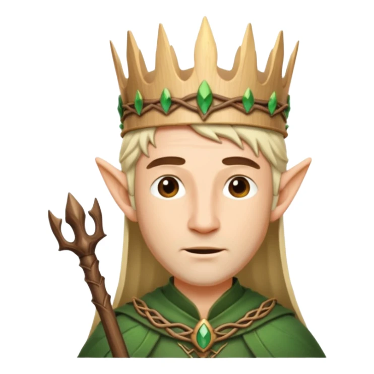 Elven King wooden crown out of sticks sticker