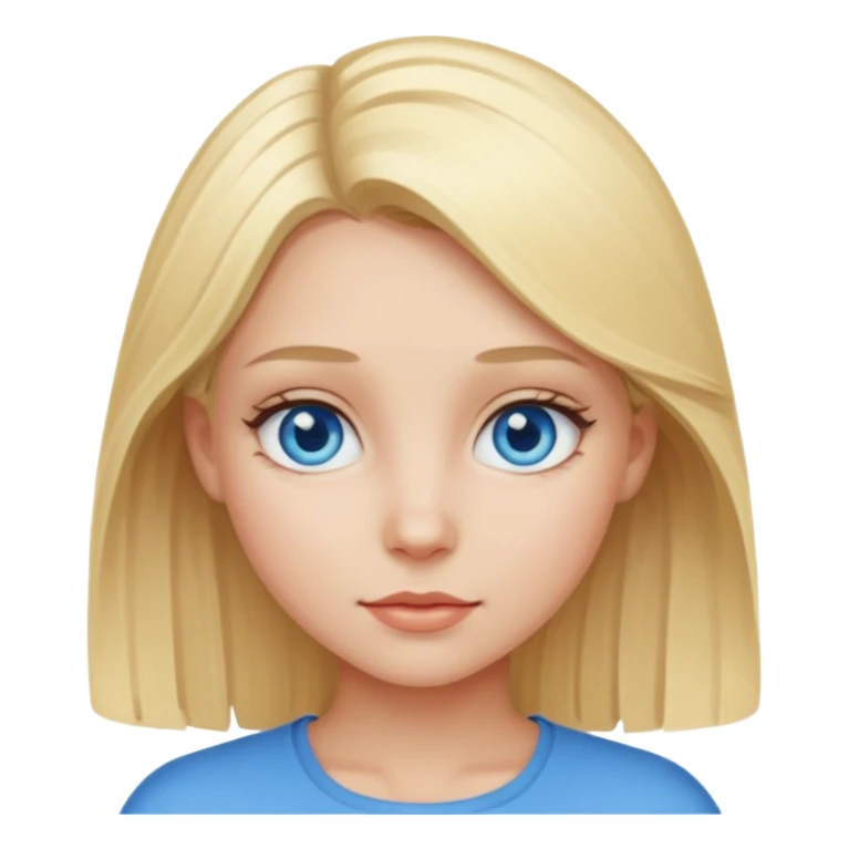 blonde girl with blue eyes sticker