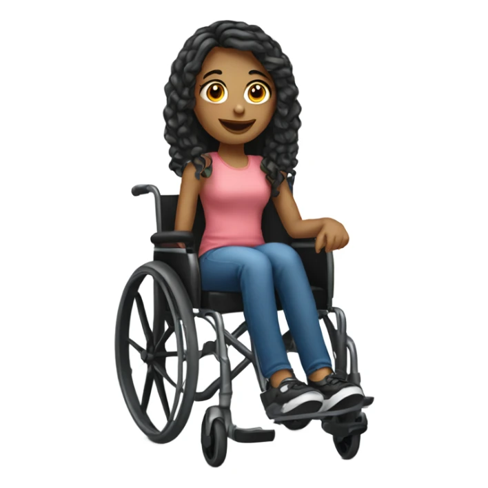 Pretty girl in wheelchair sticker