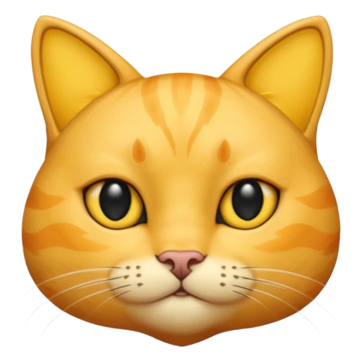 a bright yellow cat head with black eyes and not too chubby cheeks and looks exactly like the youtuber thinknoodles  sticker