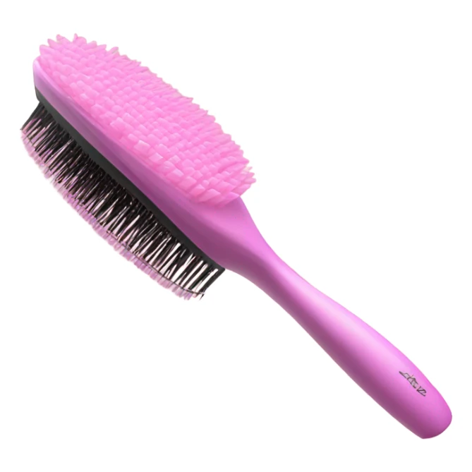 Pink hair brush sticker