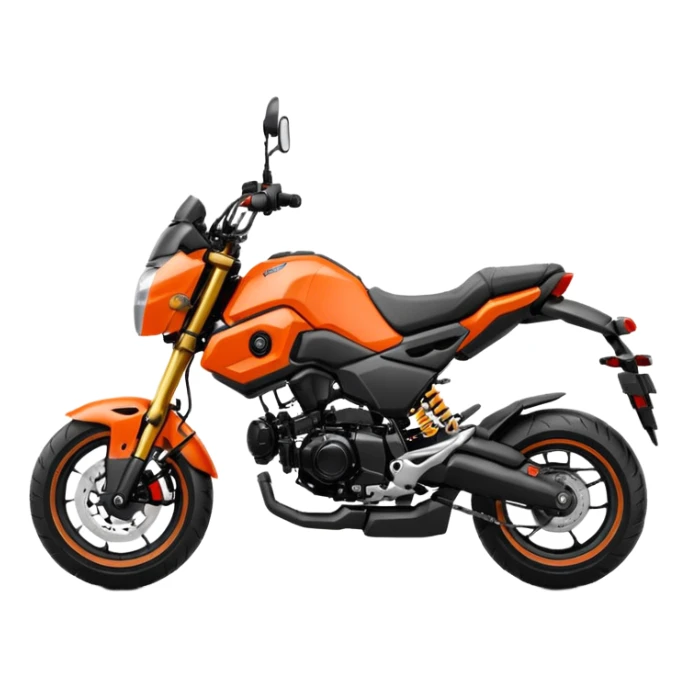 Orange and black 2019 Honda grom sticker