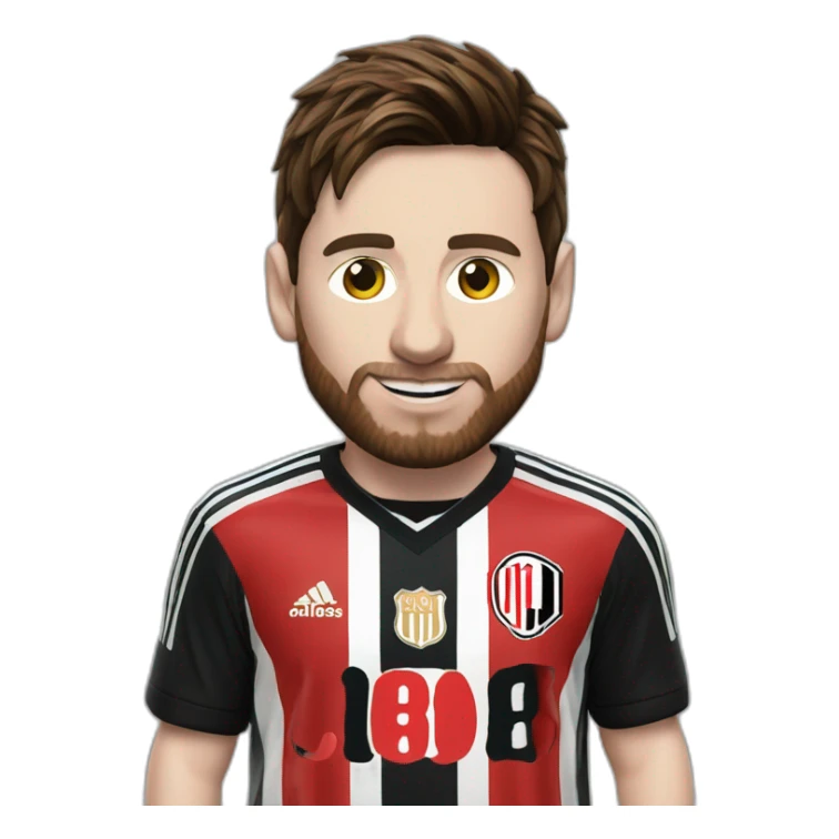 leo messi with river plate shirt sticker