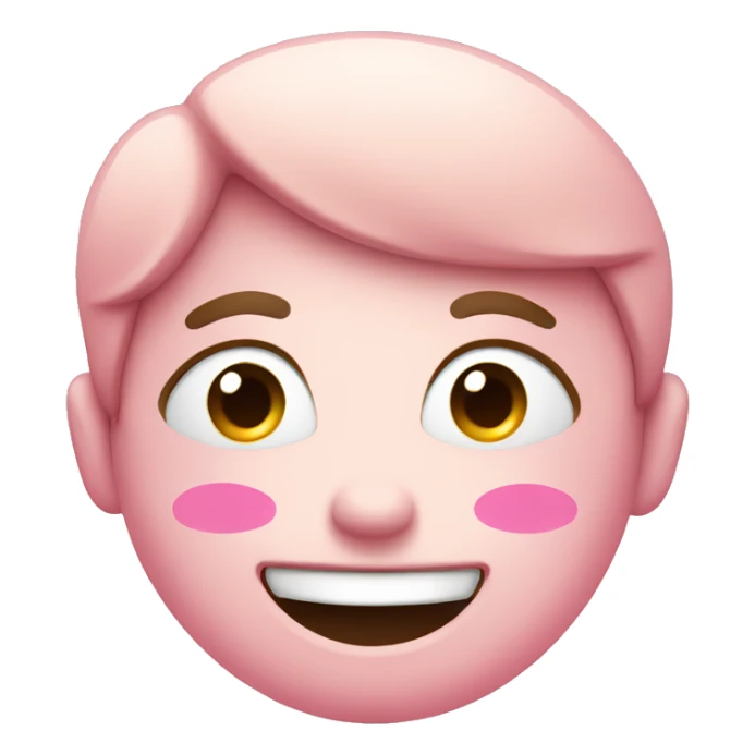 Smile emoji with 2 pink hears around it sticker