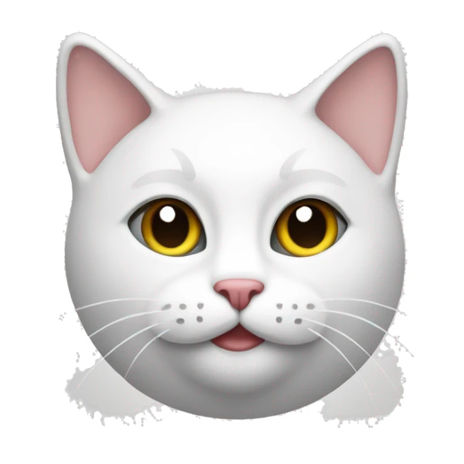 Christmas cat white color sticker