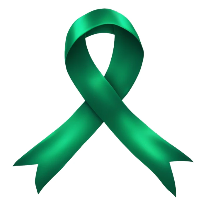 Emerald green ribbon tied in a bow sticker