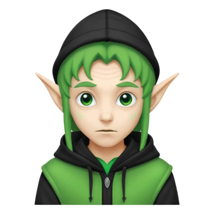 Aliens Green, hoodie, elf ears sticker