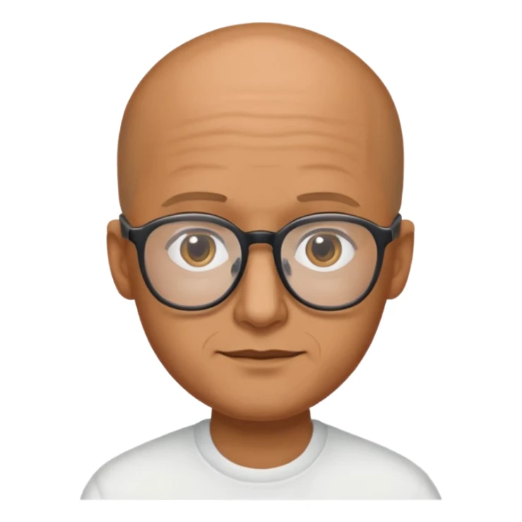 SEÑOR CON GAFAS Y ALOPESIA PARCIAL sticker