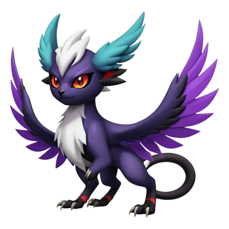 Litten-Absol-Noivern-Hybrid (Full body) sticker
