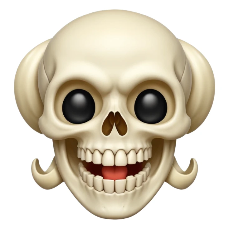 Dangerous skull laughing sticker