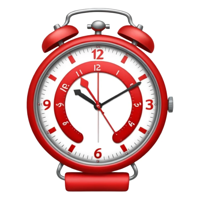 reloj con simbolo de interrogacion en color rojo sticker