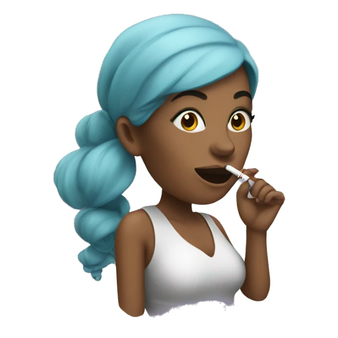 woman with a vape smoke sticker