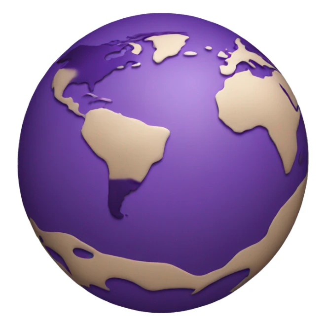 Purple earth  sticker