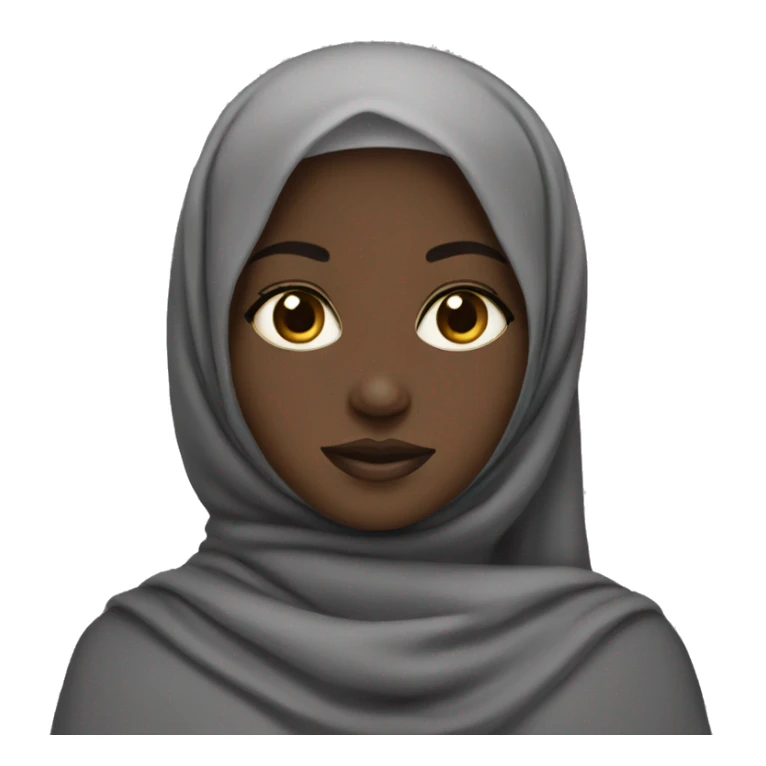 Sudanese black girl with hijab sticker
