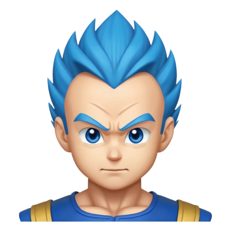 Vegeta super sayan azul con los ojos de enamorado sticker