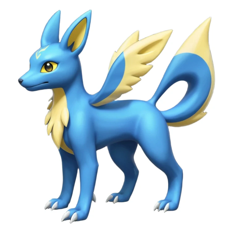 Manectric-Electrike-Lugia-Umbreon-Draco-Fakémon-hybrid-creature (full body), 4 legs sticker