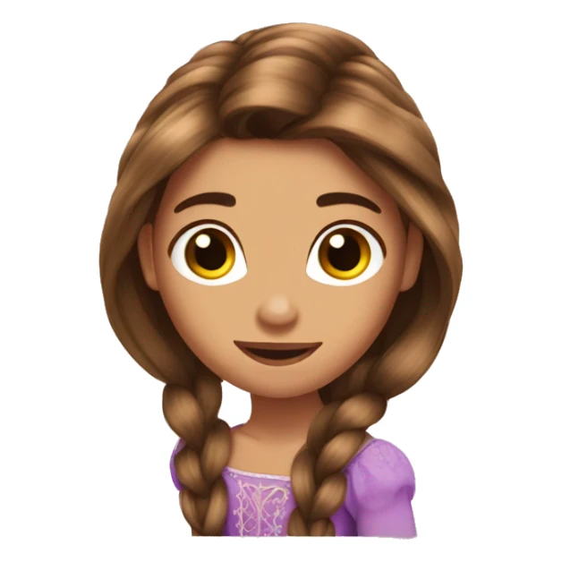 Rapunzel brown hair  sticker