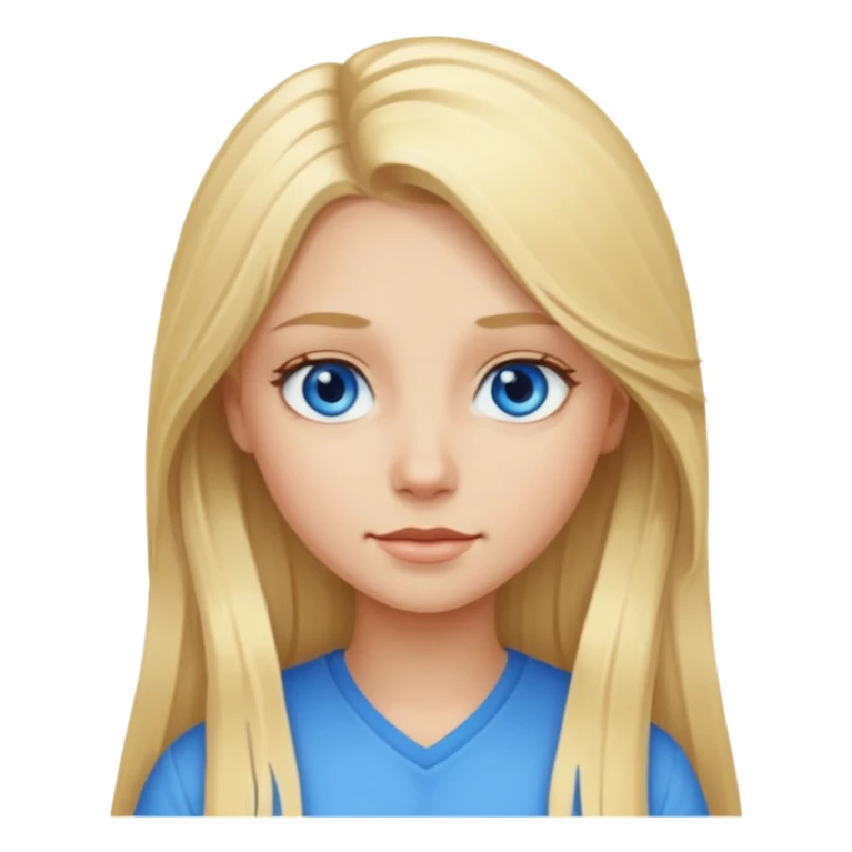 Blonde girl with long hair sticker