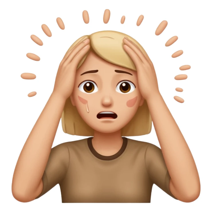 someone crying with their hands in the air sticker