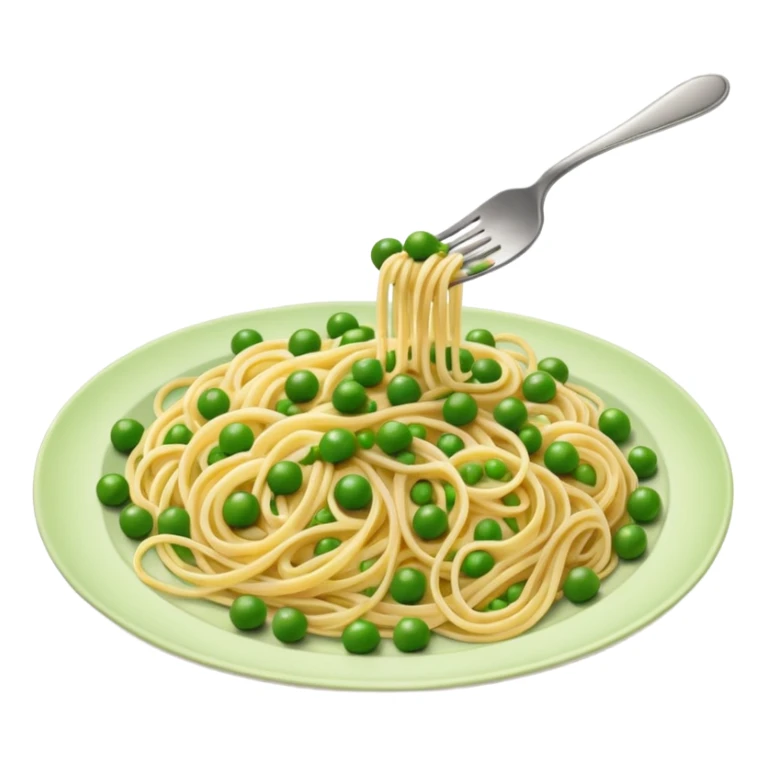 Spaghettini with some peas sticker