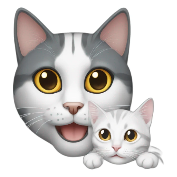 Calicut cat and White Grey cat sticker