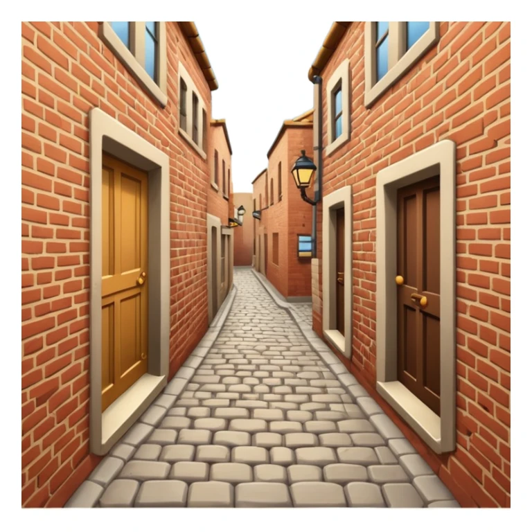 narrow alleyway sticker